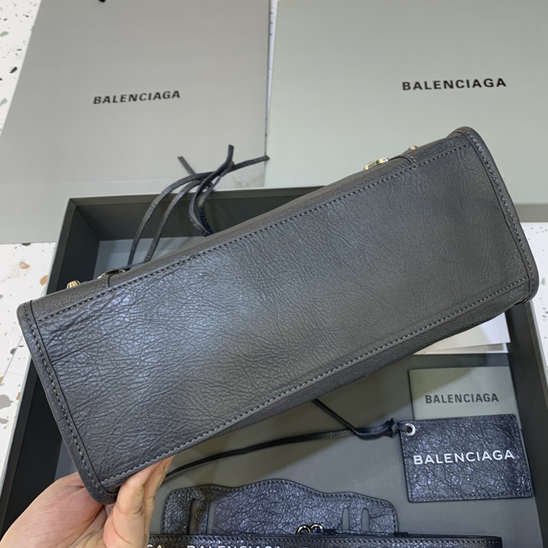 Balenciaga Classic City Small Handbag Shoulder Bag Dark Gray/Silver